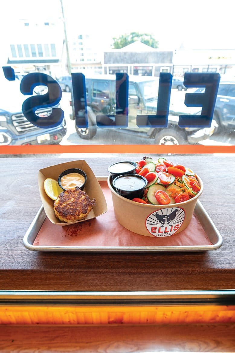 Salad in a branded Ellis bowl
